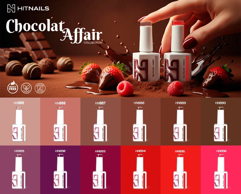 Gel Polish Chocolat Affair Collection - 12 Cores