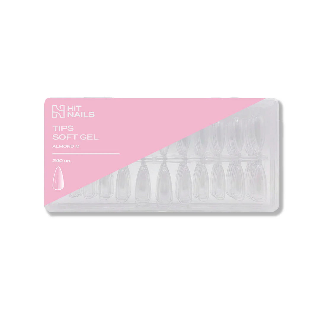 Tips Soft Gel Amêndoa M 240 un.